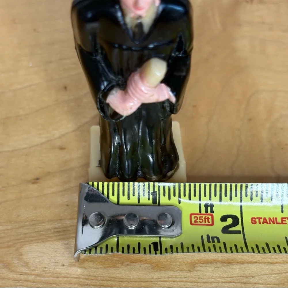 Vintage Plastic Cake Topper Male Graduate 1960s Black Gown And Cap 4